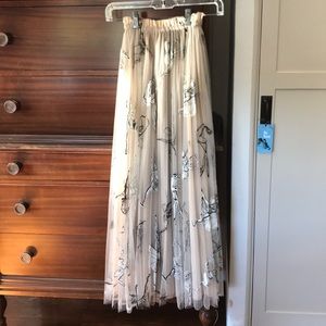 Anthropologie Tulle Maxi Skirt